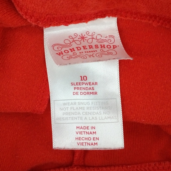 Wondershop Set Lil Deer Red Snug Pajamas Sleepwear 100% Cotton 10 - Picture 6 of 11